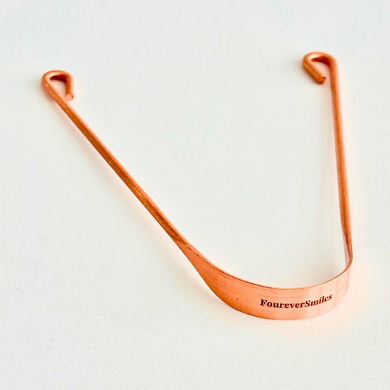 Copper Tongue Scraper for Bad Breath | Natural Oral Care Tool | Plastic-Free Tongue Cleaner | Single or Multi Pack
