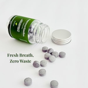 Toothpaste Tablets | Charcoal Mint | Zero Waste, Plastic-Free, Travel-Friendly Oral Care