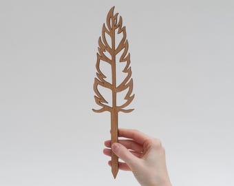 Feather Plant Trellis SVG: Laser Cut Houseplant Support (Digital Download)
