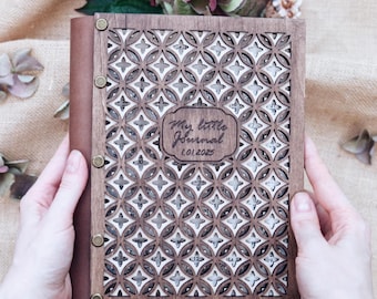 Laser Cut Journal Notebook SVG: Glowforge xTool File (Digital Download), Wooden Journal svg, Laser Cut Binder, Officiant Binder
