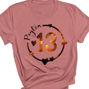 Personalized Birthday Girl Shirt, Custom Age With Kids Name Birthday T-Shirt, Birthday Gift, Customized Birthday Any Age Tee