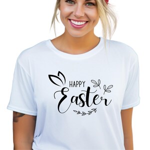 Frohe Ostern Shirt, Frauen Ostern T-Shirt, Kaninchen Shirt, Häschen Shirt, lustiges Ostern T-Shirt, Ostergeschenk, süßes Ostern Shirt