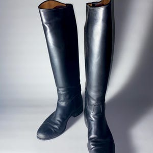 Handgemaakte leren gepersonaliseerde ruiterlaarzen voor dames, maat 8,5
