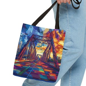 Brisbane Story Bridge Tote Bag - Iconic Landmark Shopping Bag, Eco-Friendly Travel Tote, Gift for Brisbane Lovers, Market and City Tote
