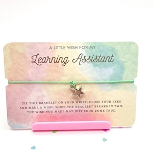 Learning Assistant Wish Bracelet: Star Charm, Thank You Gift