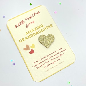Meraviglioso abbraccio tascabile per nipote - Sacchetto regalo in organza incluso