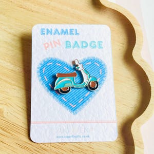 Vespa Scooter Badge, Scooter Pin,  Free Organza Gift Bag Included