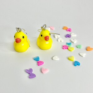 925 Yellow Duck Silver Drop Earrings, Free Gift Bag Included