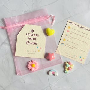 Borsa piccola per cugino, regalo ricordo, borsa regalo gratuita inclusa