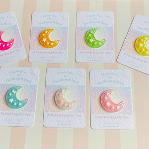 Câlin sur la lune et poche arrière, Je t'aime poche câlin, ÉDITION LIMITÉE, Pochette cadeau en organza gratuite incluse