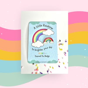 Little Rainbow Pin,  Friend Brooch,  Free Organza Gift Bag Included