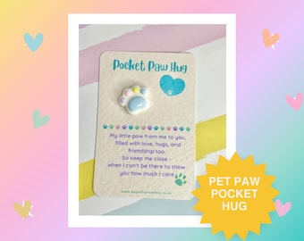 Pet Paw Pocket Hug: Resin Dog Cat Owner Gift