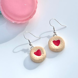 Silver Jammy Dodger Earrings, Free Organza Gift Bag included