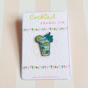 Spilla Mojito Cocktail, spilla Bacardi Cocktail, sacchetto regalo in organza incluso