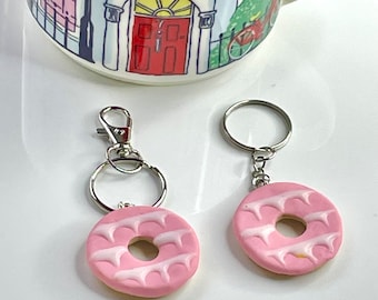 Party Ring Biscuit Keyring, Free organza gift bag included