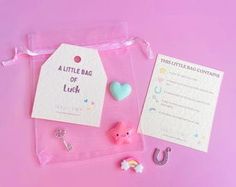 Little Bag of Luck: Keepsake Gift with Horseshoe, Heart, Star