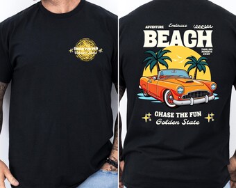 Retro Beach Car Shirt, Vintage Summer Road Trip Tee