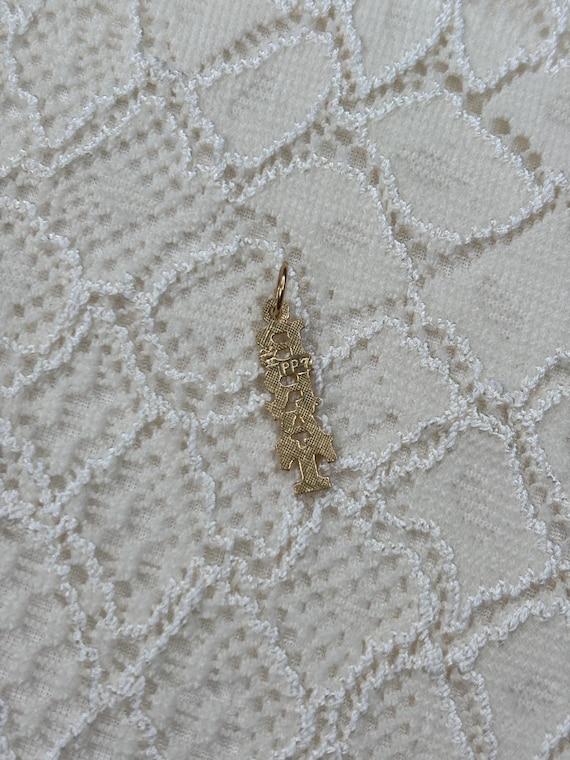 Authentic Vintage 14k Solid Gold BRAT Pendant - image 2