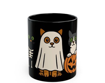 Halloween Cat Coffee Mug: Spooky Costume Cats, Fall Decor