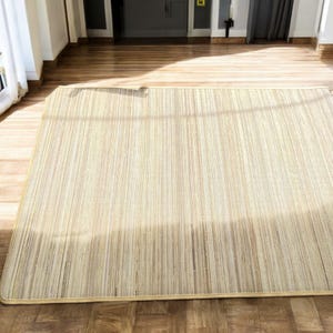 Handwoven Rattan Mat for New Home | Eco-Friendly Moving Floor Mat | Large Natural Woven Rug | Traditional Bamboo Floor Mat