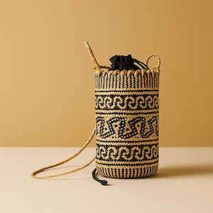 Handwoven Dayak Rattan Bag – Ajat Borneo Tribal Backpack | Ethnic Handmade Wicker Bag from Kalimantan | Boho Festival Woven Basket Bag