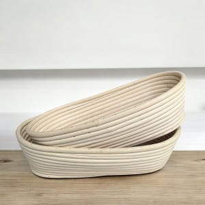 Banneton Bread Proofing Basket Set for Sourdough | Natural Rattan Dough Bowl for Artisan & Beginner Bakers | 8/9 Inch Round or Oval