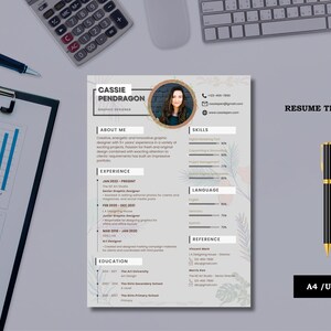 Utskrivbar CV-mall för chefer | Minimalistisk CV-design i PDF-format bild 3