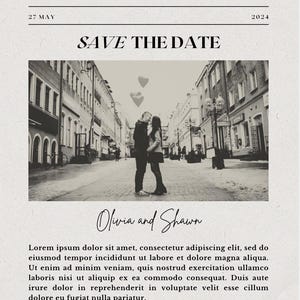 Bearbeitbare digitale Save the Date-Vorlage | Sofortiger Download und Druckbare Hochzeitseinladung Canva Design | Anpassbares und animiertes Design