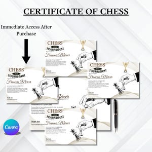 Certificate for Francois Mercer, recognizing his participation in the 2025 National Chess Championship held on June 15. It highlights his strategic thinking and commitment to sportsmanship in chess, signed by Tournament Director Dean Joe.