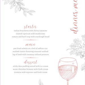 Vintage Christmas Wedding and Dinner Menu Template | Editable, Printable, Modern Design | Instant Download for Holiday Feasts and Events