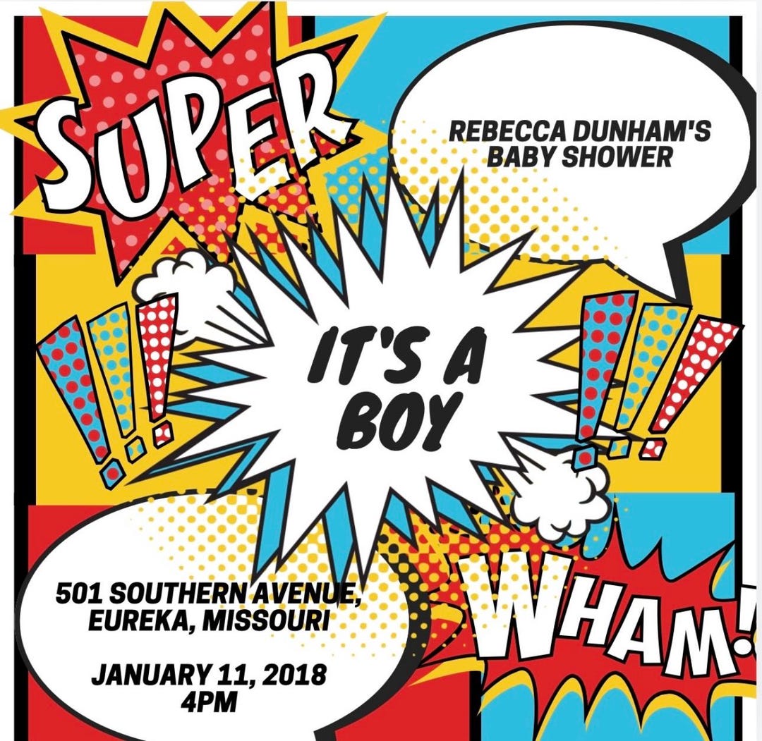 Superheroes Baby Shower and Boys Birthday Invitation Template ...