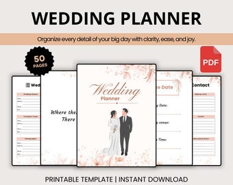 Wedding Planner Organizer: Bridal Checklist, GoodNotes, PDF (Instant Download)
