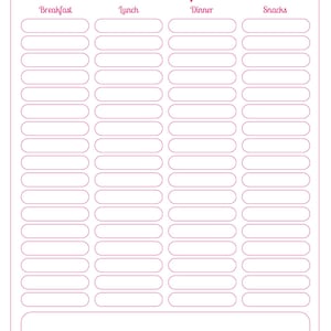 Actual Christmas Recipe Ideas worksheet with Breakfast, Lunch, Dinner and Snacks columns of blank writing boxes and a larger blank area below. No recipes are filled in.