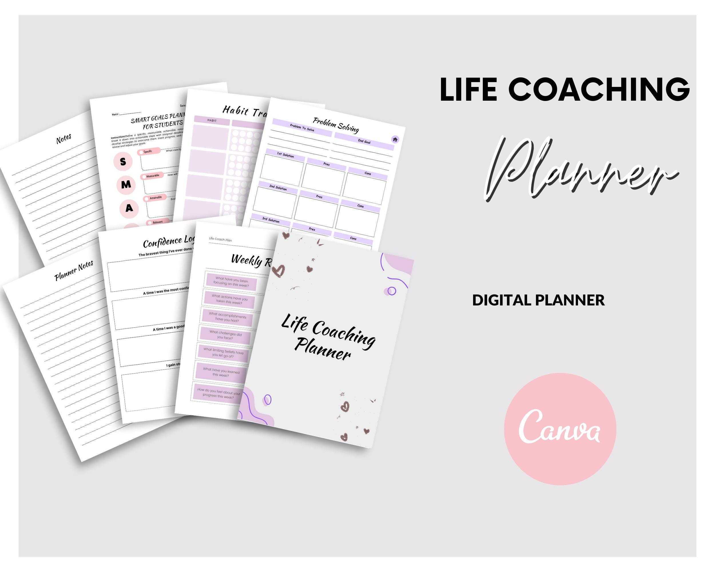 Life Coaching Goal Setting Workbook (Digital Planner) listing preview