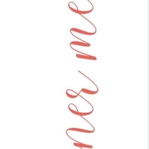 May include: A handwritten inscription in a coral pink color that reads "dinner menu".