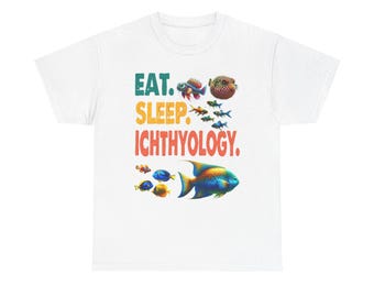 Camiseta de ictiología, camiseta gráfica moderna, camiseta unisex estética, idea de regalo única, regalo de cumpleaños con estilo vintage genial