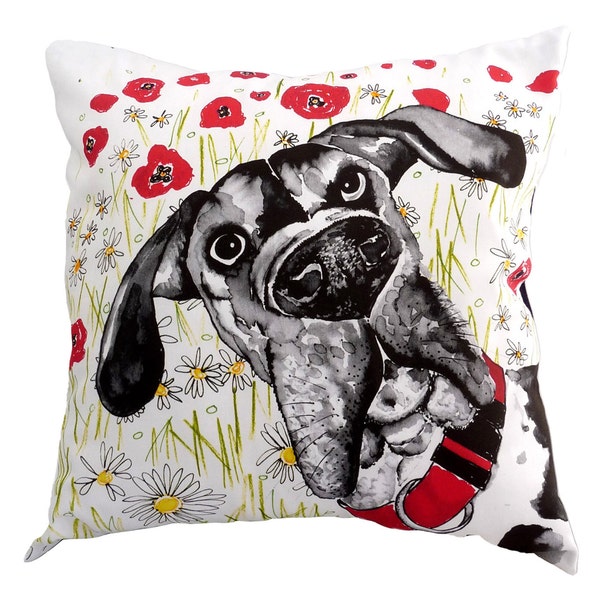 Great Dane Dog Cushion Pillow Cover Pet Limited Edition Handmade 43 x 43cm