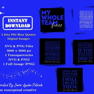 Zeta Phi Beta Quotes: Sorority Digital Designs (SVG, PNG)