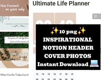 Inspirational Notion Header Cover Photos (Digital Download)