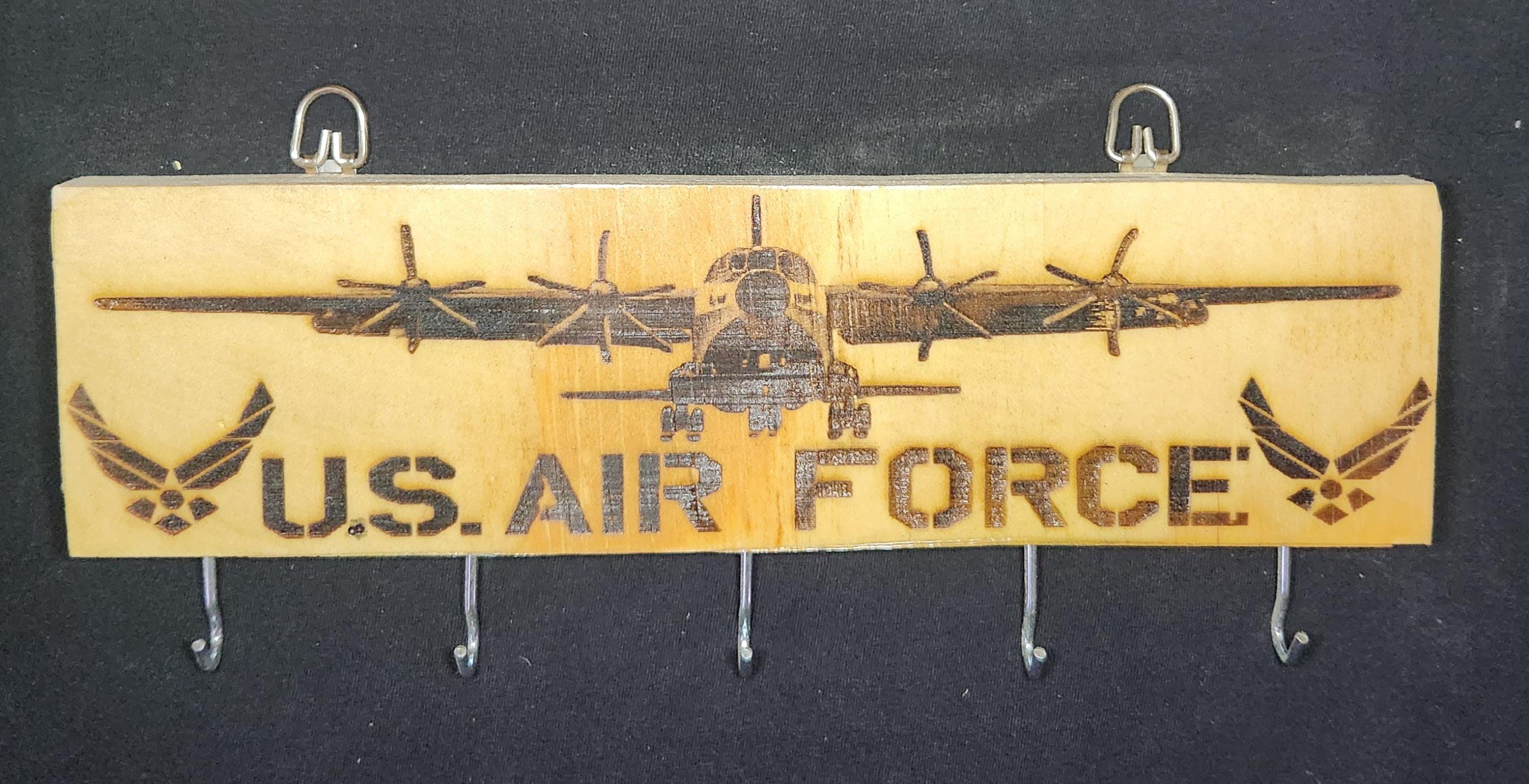 Laser Engraved USAF Key Rack: AC-130 Military Decor With 5 Hooks - Etsy