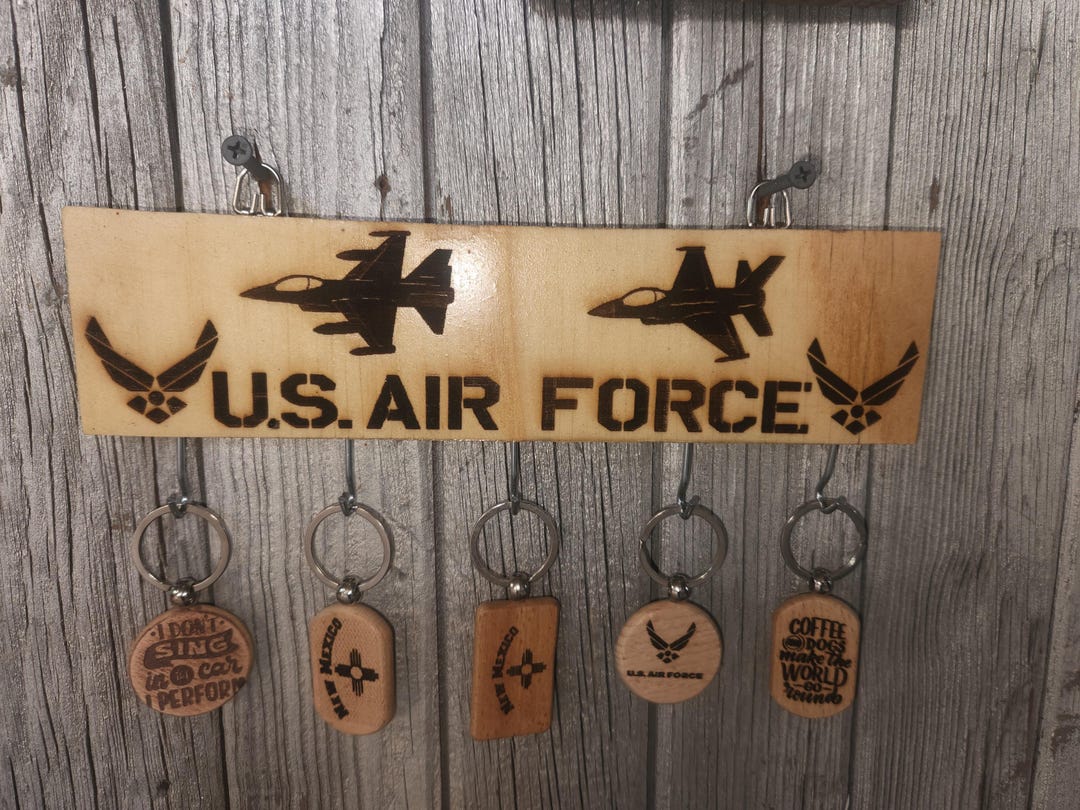 Laser Engraved USAF Jets Key Rack keychains Not Included - Etsy
