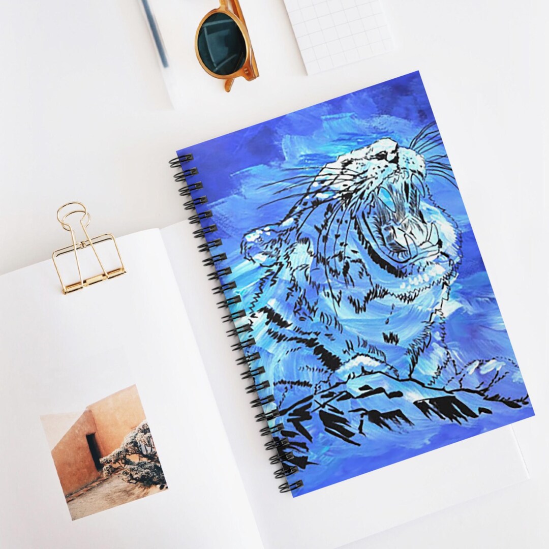 Wild Ruled Notebook Luxury Fierce Blutiger Spiral Notebook - Ruled Line, Wild Animal ...