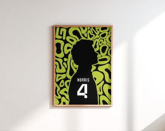 Lando Norris F1 Poster: Minimalist Racing Wall Art (Digital Print)