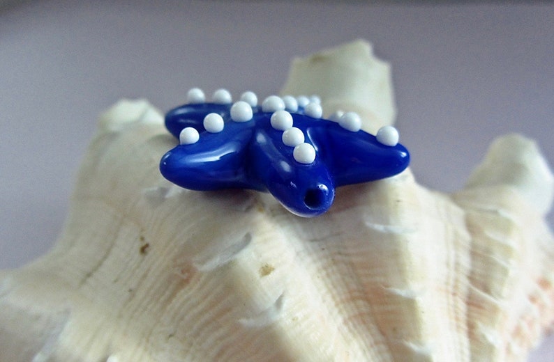 Starfish Focal Beads Handcrafted Lampwork Glass Creation SRA