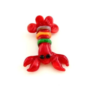 Mardi Gras Crawdad Bead, Mardi Gras Lobster Bead, Lampwork Glass Crawdad, Glass Crawdad, Sieraden en Hat Design, Fiber en Knotting Versier