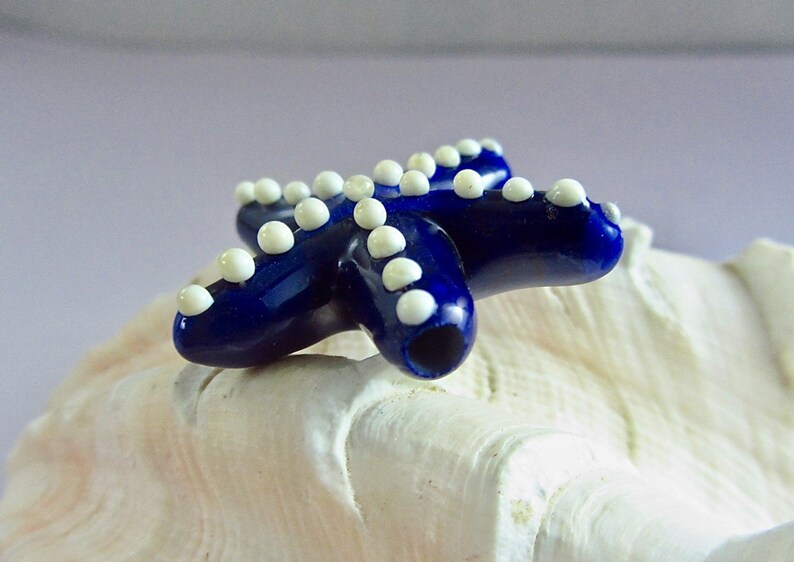 Starfish Focal Beads Handcrafted Lampwork Glass Creation SRA