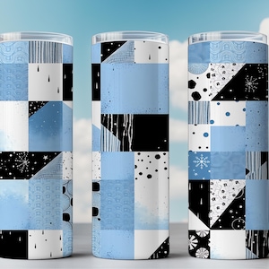 Vaso delgado de 20 oz con diseño de sublimación sin costuras y diseño patchwork. SOLO DESCARGA DIGITAL. png