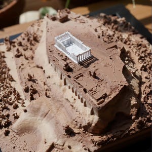 Acropolis 3D Relief Model: Framed Architectural Wall Art