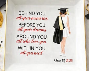 Personalized Graduation Jewelry Dish: Class of 2026 Keepsake