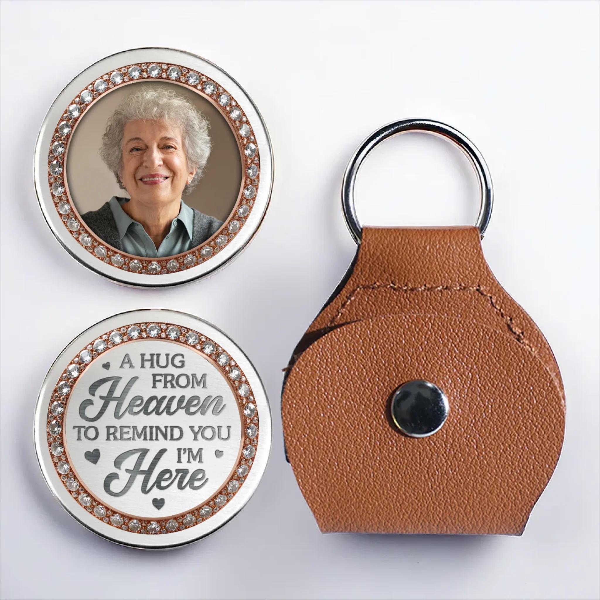 OMISTAR 20 Set Pocket Hug Token, Double Sided Pocket Hug Coin With Leather Keychain
